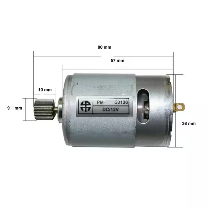 Silnik RS540 35W 12V 10 000 RPM do auta na akumulator (10 zębów ...