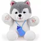 Dumel Interaktywny Pluszowy Przyjaciel Piesek Husky  z czujnikiem na brzuszku!