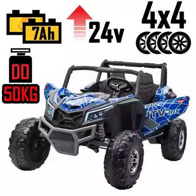 Buggy na akumulator UTV-MX XMX613 Niebieski Spider Man 24V 4x4