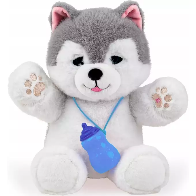 Dumel Interaktywny Pluszowy Przyjaciel Piesek Husky  z czujnikiem na brzuszku!