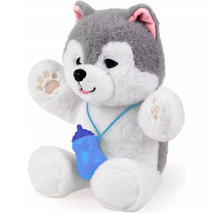 Dumel Interaktywny Pluszowy Przyjaciel Piesek Husky  z czujnikiem na brzuszku!