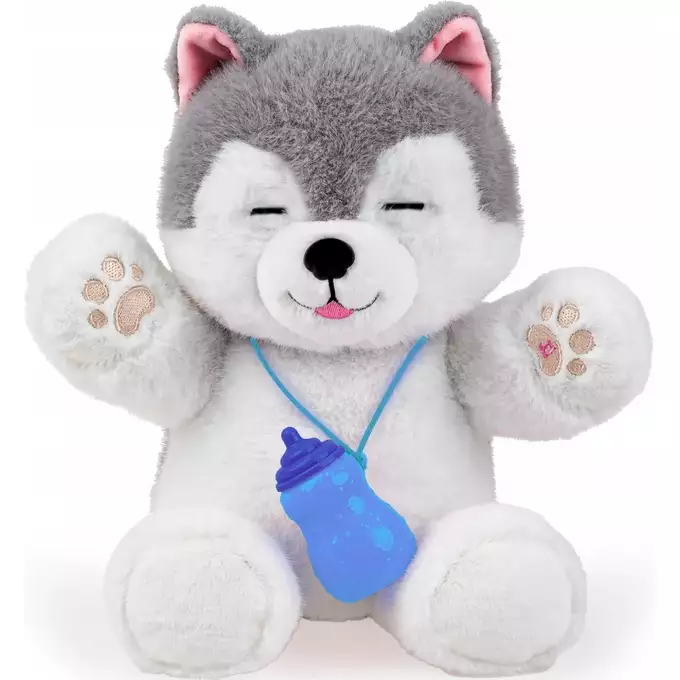 Dumel Interaktywny Pluszowy Przyjaciel Piesek Husky  z czujnikiem na brzuszku!