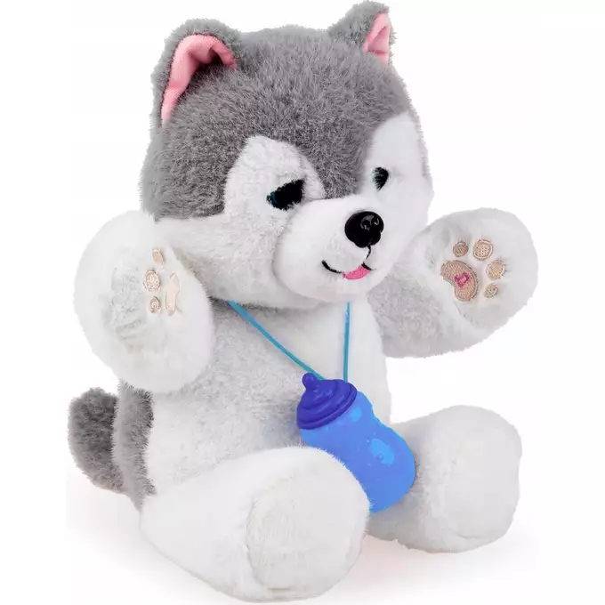 Dumel Interaktywny Pluszowy Przyjaciel Piesek Husky  z czujnikiem na brzuszku!