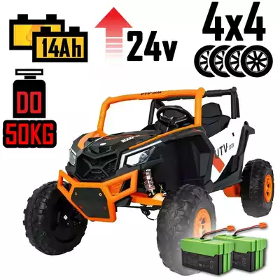 Buggy dla dzieci UTV-MX XMX613 Pomarańczowy 24V 10Ah (1)
