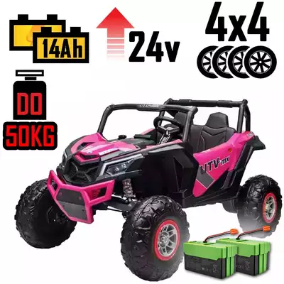 Buggy dla dzieci UTV-MX XMX613 Różowy 24V 10Ah  (1)