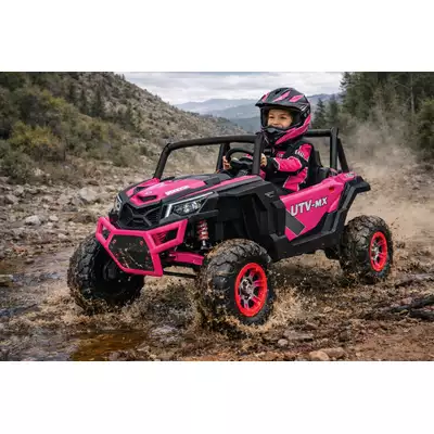 Mega Buggy UTV-MX XMX613 Różowy 24V Duża terenówka 4x4