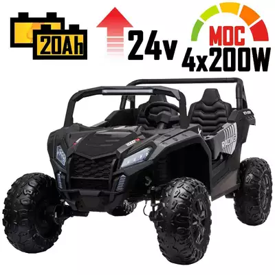 Mocny Buggy ATV Racing A032 Czarny 4x200W Powiekszony akumulator 20Ah do 4 godzin zabawy